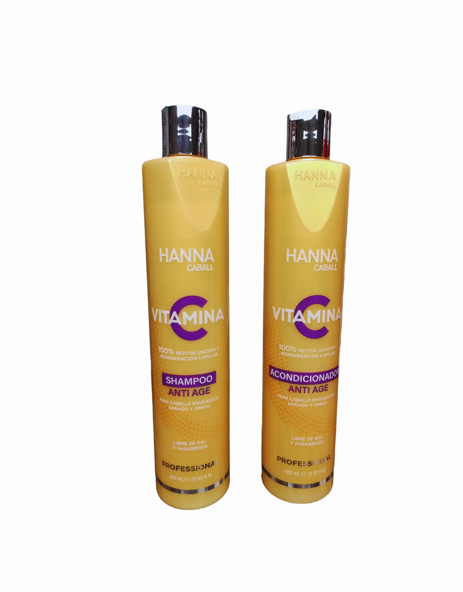 Shampoo y Acondicionador Vitamina C 400ml Hanna Caball