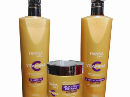 Shampoo + Acondicionador 1L + Mascarilla 400g Vitamina Hanna Caball