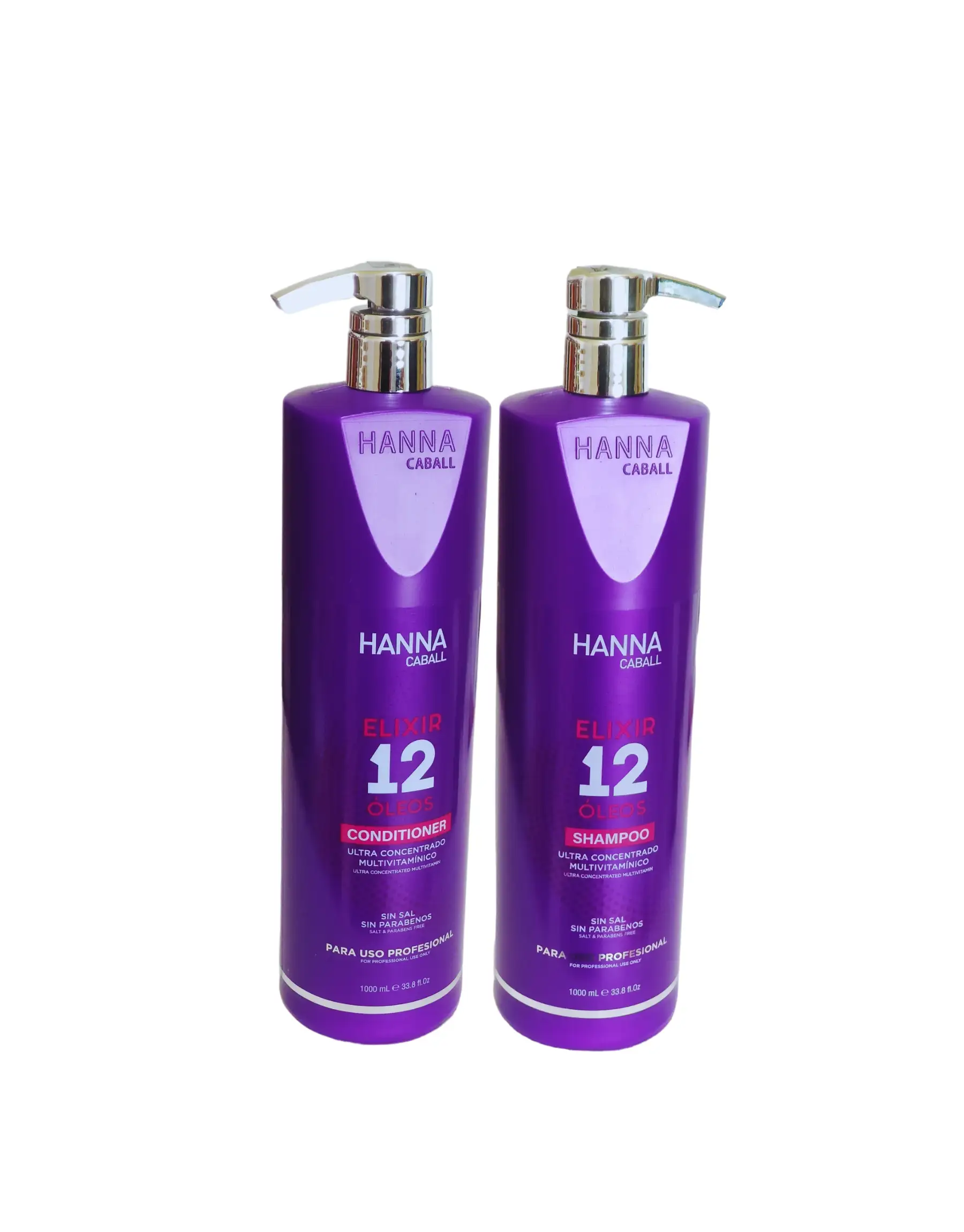 Shampoo y Acondicionador 12 Óleos 1L Hanna Caball
