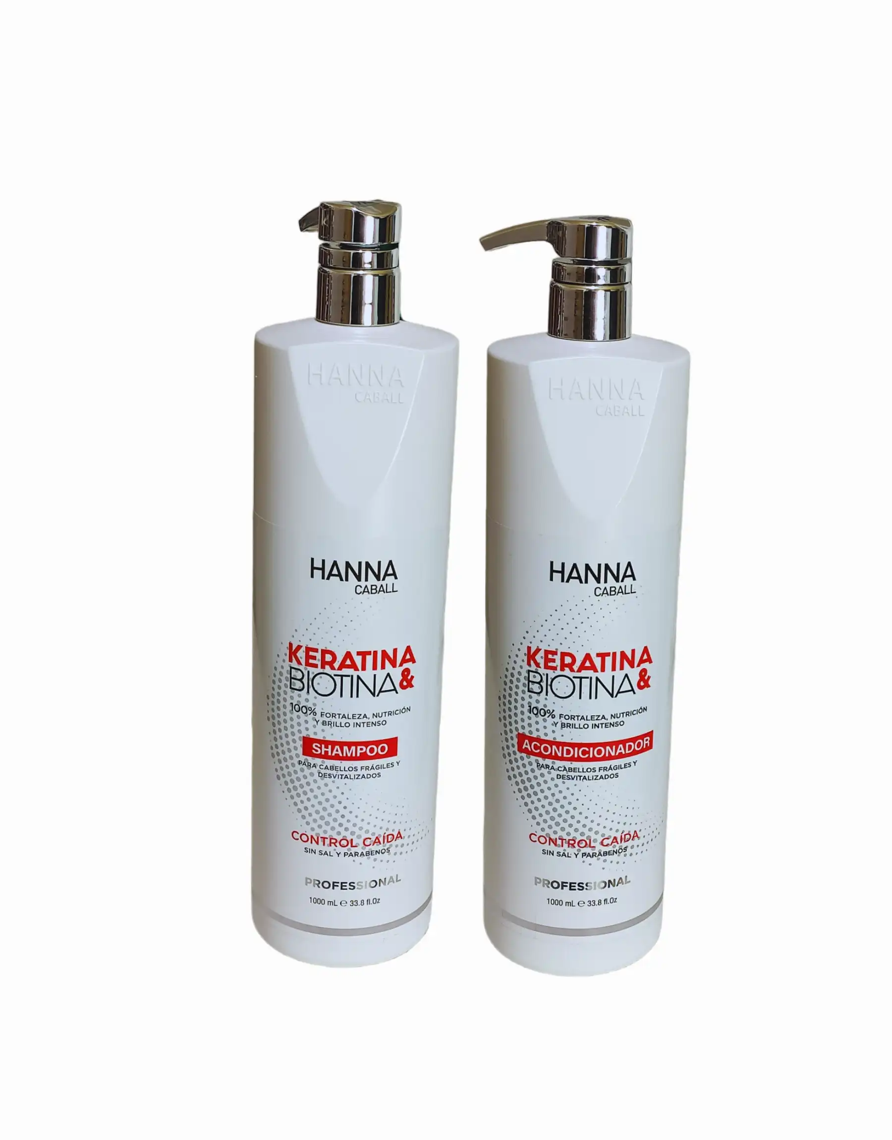 Shampoo y Acondicionador Keratina Biotina x 1L Hanna Caball