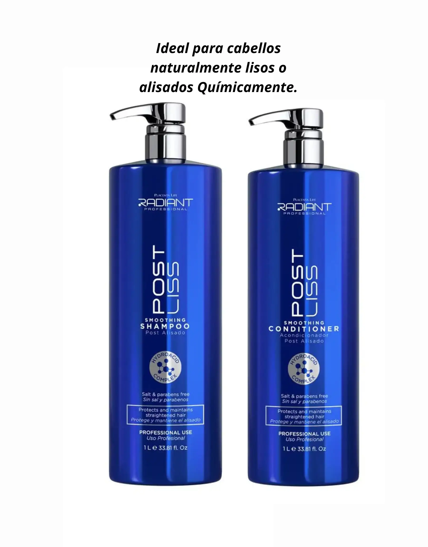 Shampoo y Acondicionador Post Liss 1 Litro Radiant